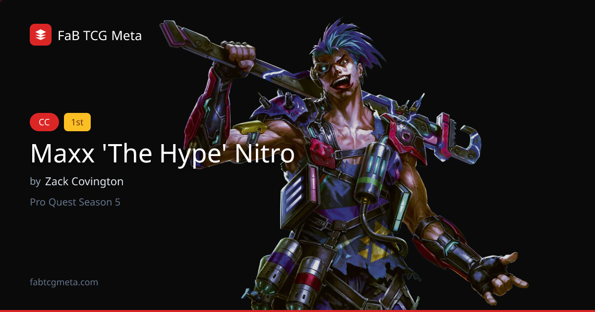 Maxx 'The Hype' Nitro Deck by Zack Covington - Pro Quest Season 5